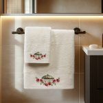 Beauty Home Σετ πετσέτες 3τμχ με εκτύπωση Art 3550 (30x50+50x90+70x140) Εκρού - Image 2