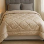 Πάπλωμα Υπέρδιπλο 220x240 Cosmin  Stripe Beige