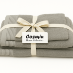 Σετ Πετσέτες 3 τεμαχίων Cosmin Serenity Light Grey