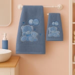 Σετ Πετσέτες Βρεφικές 2 Τεμαχίων  Cosmin Bear Blue - Image 2