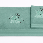 Σετ Πετσέτες Βρεφικές 2 Τεμαχίων  Cosmin Bear Green