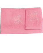 Σετ Πετσέτες Βρεφικές 2 Τεμαχίων  Cosmin Bear Pink - Image 3
