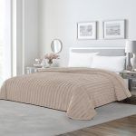 Κουβερτοπάπλωμα Υπέρδιπλο 220x240 Cosmin  Puffy Ribs Beige