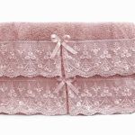 Σετ Πετσέτες 2 Τεμαχίων Cosmin Lace Pink