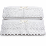 Σετ Πετσέτες 2 Τεμαχίων Cosmin Lace White