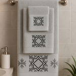 Σετ Πετσέτες 3 Τεμαχιων Cosmin Design Light Grey