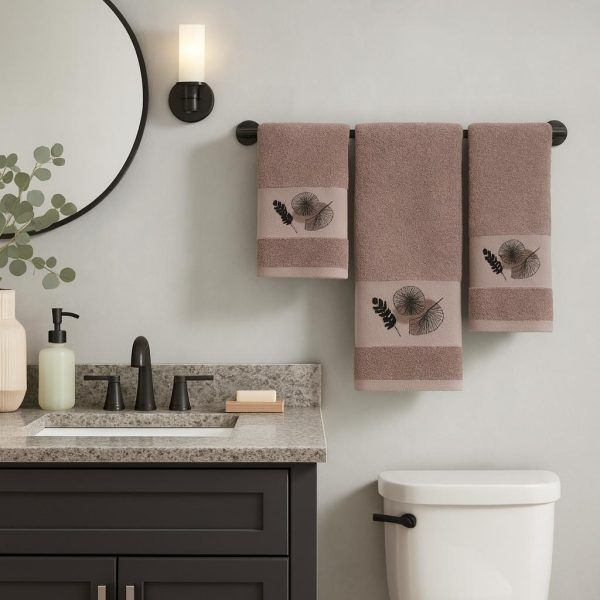 Σετ Πετσέτες 3 Τεμαχιων Cosmin Design Dark Beige