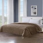 Κουβερτοπάπλωμα Υπέρδιπλο 220x240 Cosmin  Puffy Ribs Dark Brown