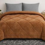 Κουβερτοπάπλωμα 220x240 Cosmin Rabbit Velvet Tile Brown
