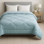 Πάπλωμα Ημίδιπλo 160x240 Cosmin  Stripe Light Blue