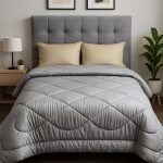 Πάπλωμα Ημίδιπλo 160x240 Cosmin  Stripe Grey