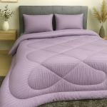 Παπλωματοθήκη Ημίδιπλη 160x220 Cosmin  Stripe Lila