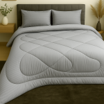 Παπλωματοθήκη Ημίδιπλη 160x220 Cosmin  Stripe Light Grey
