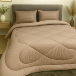 Παπλωματοθήκη Ημίδιπλη 160x220 Cosmin Stripe Yellow-Gold