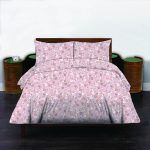 Σετ Σεντόνια Υπέρδιπλα 100% Βαμβακερά 240x260 Cosmin Libre Flowers Powder