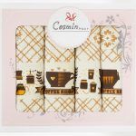 Σετ Ποτηρόπανα 4 Τεμαχίων 40x60 Cosmin Ecrou Cup & Cozy Set