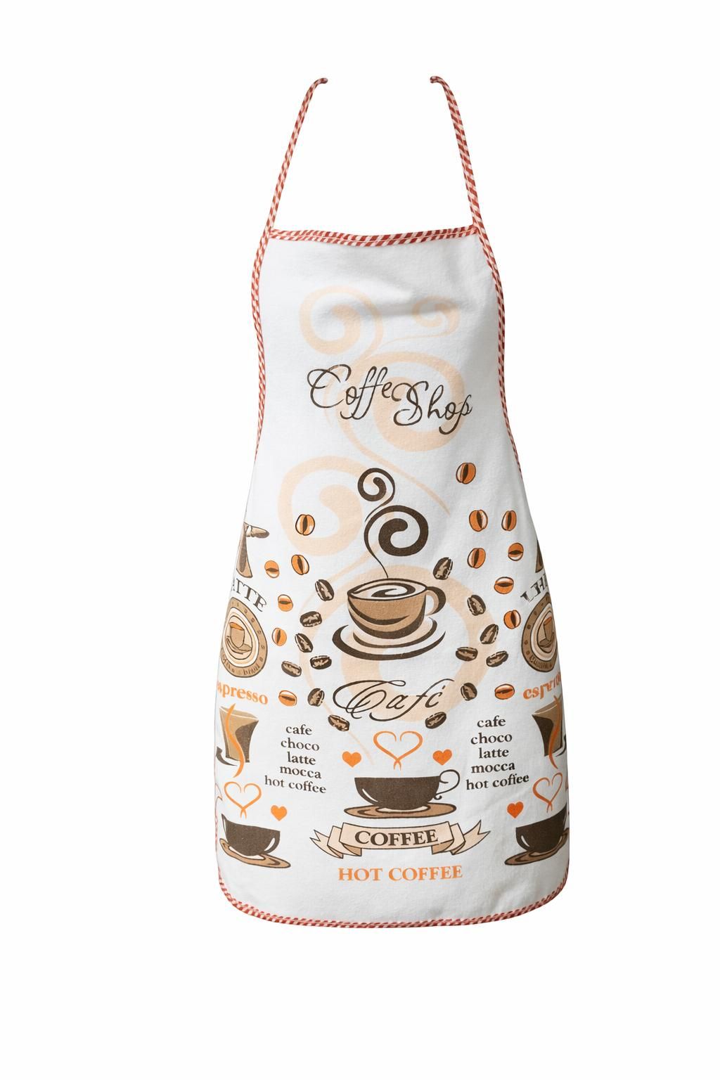 4000357 Ποδιές Κουζίνας Πετσετέ Αδιάβροχες Cosmin Coffee Orange - Image 1
