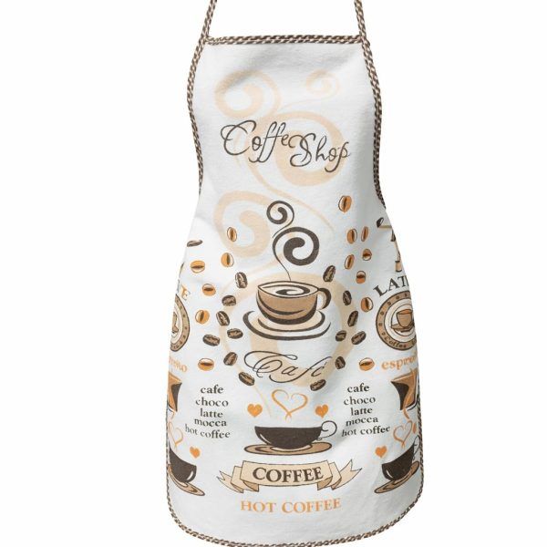 Ποδιές Κουζίνας Πετσετέ Αδιάβροχες Cosmin Coffee Brown