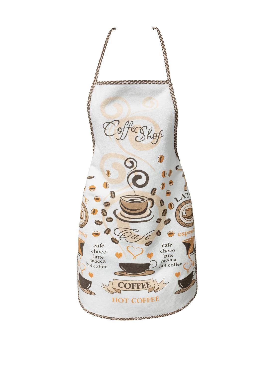 4000358 Ποδιές Κουζίνας Πετσετέ Αδιάβροχες Cosmin Coffee Brown - Image 1