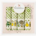 Σετ Ποτηρόπανα 4 Τεμαχίων 40x60 Cosmin Green Olive Fresh Line
