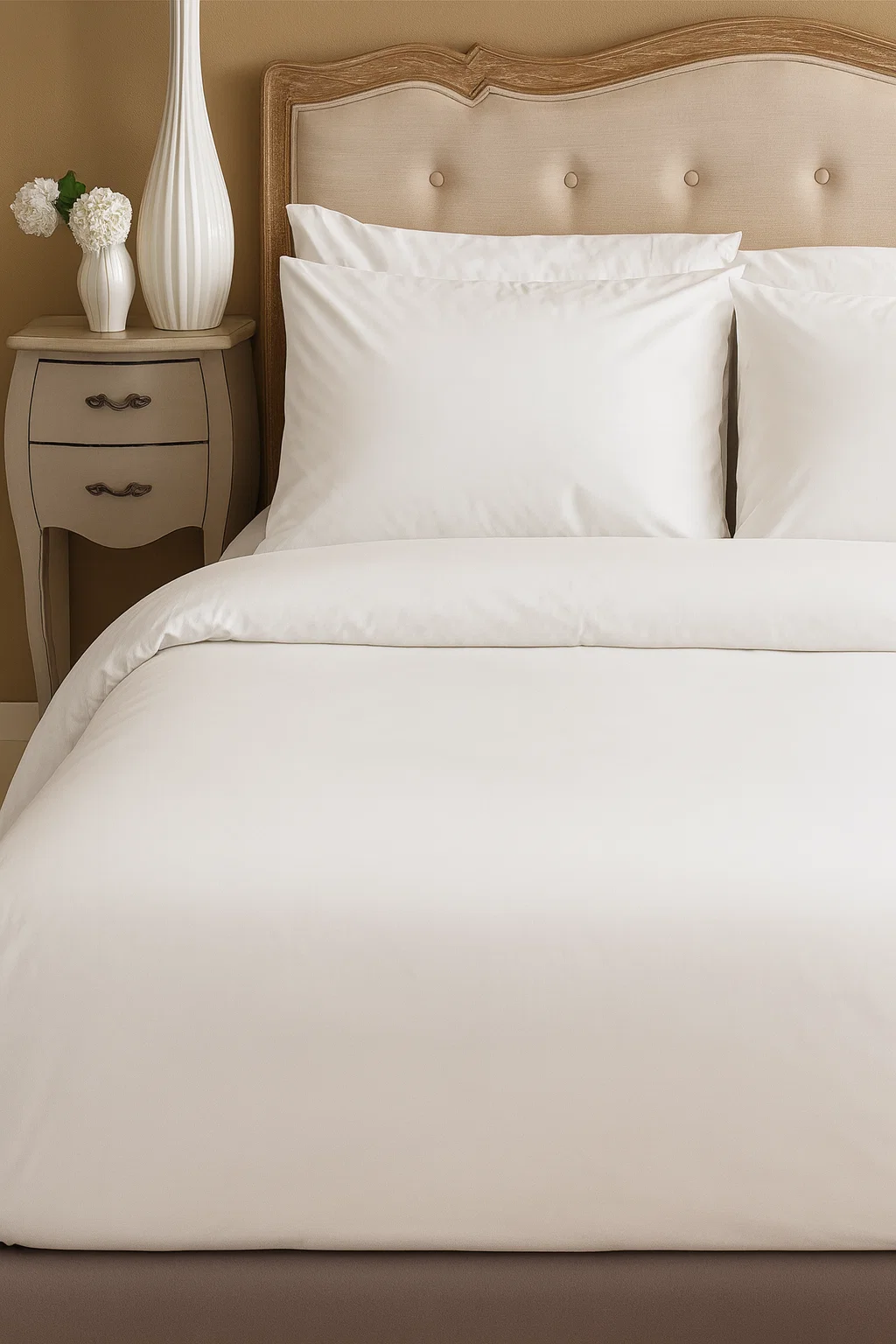 4000379 Μαξιλαροθήκη 50x70 52% Βαμβάκι 48%Polyester Cosmin White - Image 1