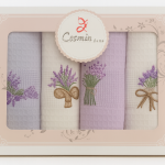Σετ Ποτηρόπανα 4 Τεμαχίων 40x60 Cosmin Lavanda Pastel  Set