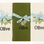 Σετ Ποτηρόπανα 12 Τεμαχίων 40x60 Cosmin Olive Set Green+White