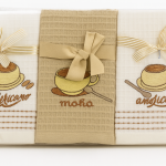 Σετ Ποτηρόπανα 12 Τεμαχίων 40x60 Cosmin Cups Design Brown+White