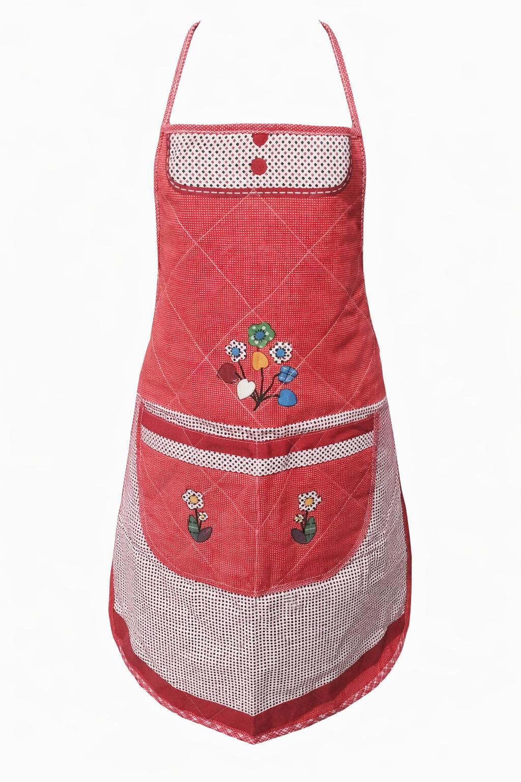 4000554 Ποδιές Κουζίνας Cosmin Cooking Red Flowers - Image 1