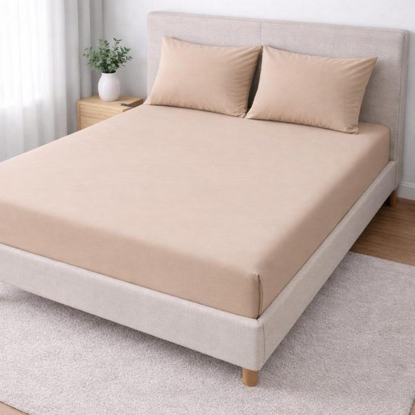 Σετ Σεντόνια Βαμβακοσατέν 240x260 Cosmin Home Imports Beige