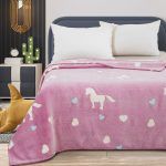 Κουβέρτα Κούνιας 110x140  Φωσφοριζέ Cosmin Pink Horse