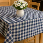 Τραπεζομάντιλο φαγητού 140x140 Cosmin Plaid Blue