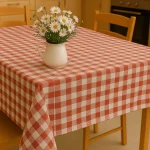 Τραπεζομάντιλο φαγητού 140x140 Cosmin Plaid Red