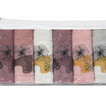 Σετ Ποτηρόπανα  6 Τεμαχίων 30x50 Cosmin Daily Kitchen Pink/white