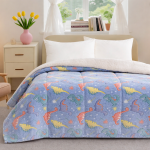 Κουβερτοπάπλωμα Φωσφοριζέ Ημίδιπλο 160x220 Cosmin Dinosaurs Multicolor