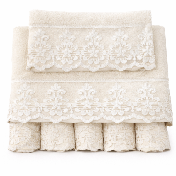 Σετ Πετσέτες 3 Τεμαχίων Cosmin Lace Ecrou