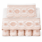 Σετ Πετσέτες 3 Τεμαχίων Cosmin Lace White