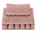 Σετ Πετσέτες 3 Τεμαχίων Cosmin Lace Powder