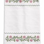 Ζεύγος Μαξιλαροθήκες Κεντημένες 50x70 Cosmin Pillowcases Light Pink Rose