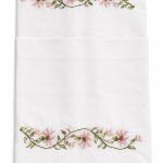 Ζεύγος Μαξιλαροθήκες Κεντημένες 50x70 Cosmin Pillowcases Light Pink Flowers
