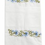 Ζεύγος Μαξιλαροθήκες Κεντημένες 50x70 Cosmin Pillowcases Blue Flowers