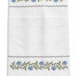 Ζεύγος Μαξιλαροθήκες Κεντημένες 50x70 Cosmin Pillowcases Blue Rose