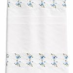 Ζεύγος Μαξιλαροθήκες Κεντημένες 50x70 Cosmin Pillowcases Blue Small Flowers