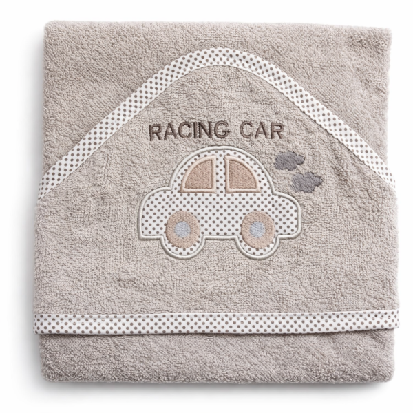 Βρεφική Κάπα Με κουκούλα 75x75 Cosmin Baby Grey Car