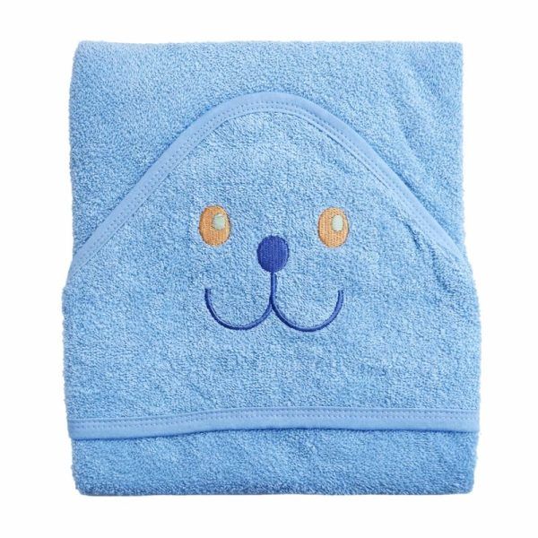 Βρεφική Κάπα Με κουκούλα 75x75 Cosmin Baby Blue Bear