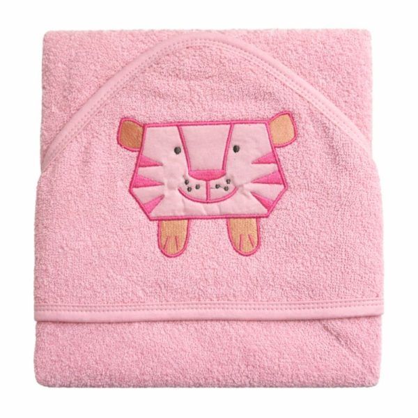 Βρεφική Κάπα Με κουκούλα 75x75 Cosmin Baby Pink Lion