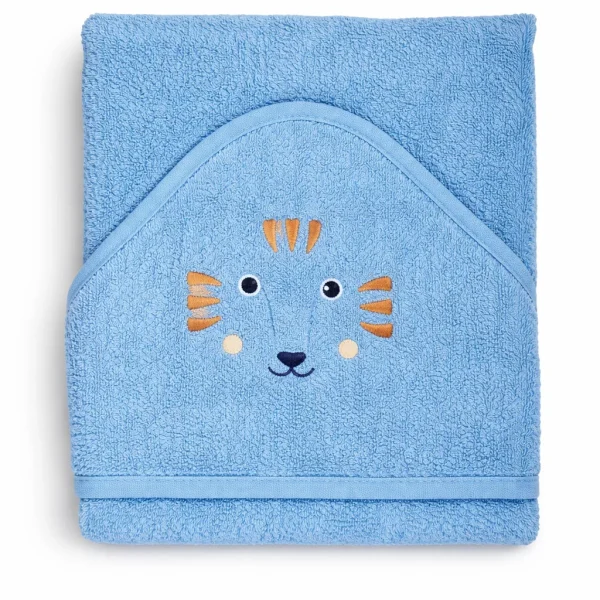Βρεφική Κάπα Με κουκούλα 75x75 Cosmin Baby Blue Lion