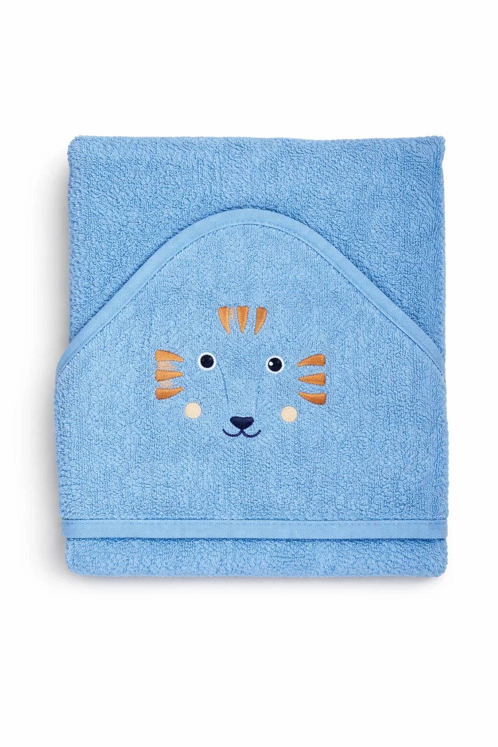 4000669 Βρεφική Κάπα Με κουκούλα 75x75 Cosmin Baby Blue Lion - Image 1
