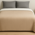 Κουβέρτα Fleece Υπέρδιπλη 220x240 Cosmin  Venturi Quilt Beige