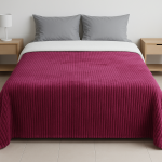 Κουβέρτα Fleece Υπέρδιπλη 220x240 Cosmin  Venturi Quilt Ruby Red